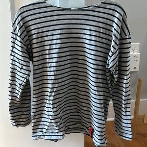 KULE boyfriend long sleeve heather grey navy - like new